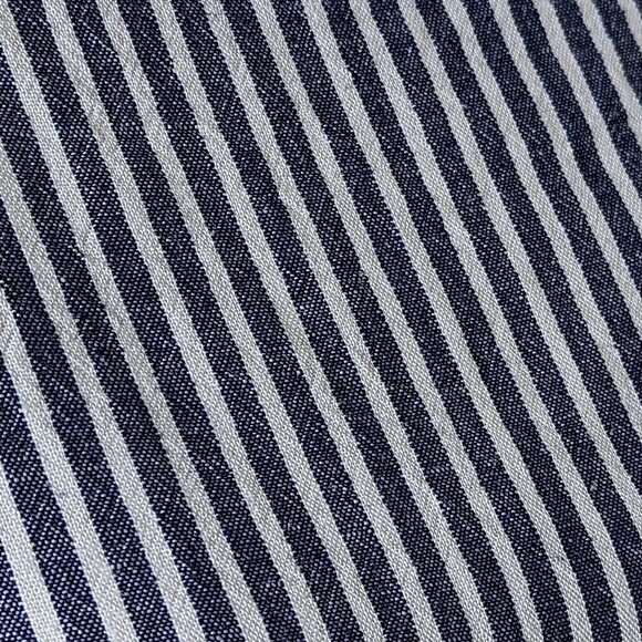 Chopin Roma blue white striped sleeveless top with buttoned keyhole back - Picture 2 of 9